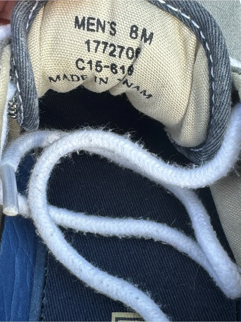 Sperry Striper II CVO Gray Canvas Sneakers Men’s Size 8